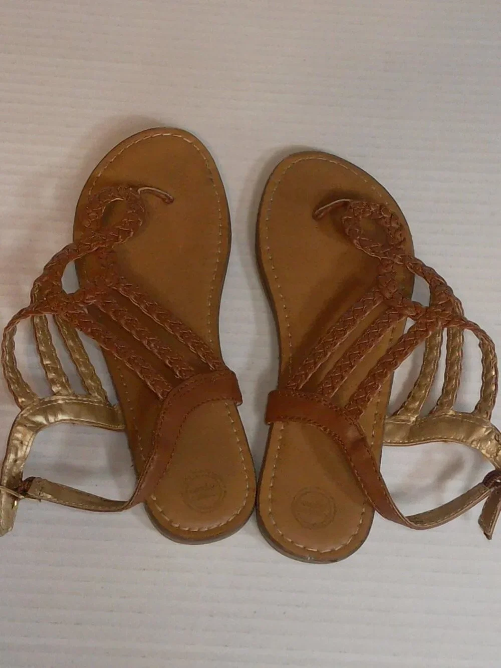 Wonder Nation Girls Braided Strappy Sandals